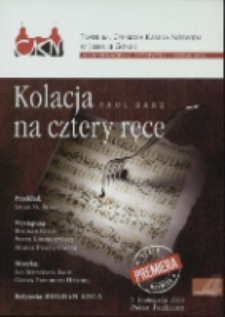 Kolacja na cztery ręce - ulotka [Dokument życia społecznego]