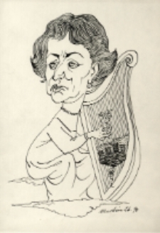 Karykatura harfistki [Dokument ikonograficzny]