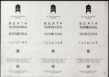 Beata Kornicka-Konecka. Rysunek - zaproszenie [Dokument życia społecznego]