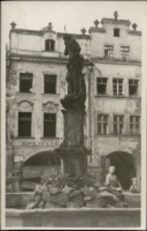 [Jelenia Góra - Plac Ratuszowy - dzieci przy Neptunie] [Dokument ikonograficzny]