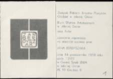 Jan Berdyszak - zaproszenie [Dokument życia społecznego]