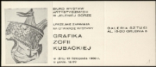 Zofia Kubacka. Grafika - zaproszenie [Dokument życia społecznego]