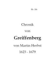Chronik von Greiffenberg von Martin Herbst 1623-1679 [Dokument elektroniczny]