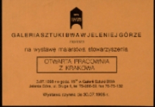Malarstwo Stowarzyszenia „Otwarta Pracownia” z Krakowa - zaproszenie [Dokument życia społecznego]
