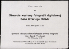 Dan Biferie. Wystawa fotografii digitalnej - zaproszenie [Dokument życia społecznego]