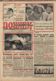 Nowiny Jeleniogórskie : magazyn ilustrowany ziemi jeleniogórskiej, R. 10, 1967, nr 35 (492)