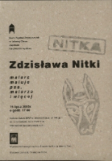 Zdzisław Nitka. Malarz maluje psa, malarza i więcej - zaproszenie [Dokument życia społecznego]