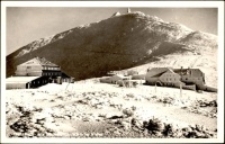 Karkonosze - schroniska pod Śnieżką zimą [Dokument ikonograficzny]