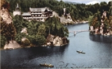 Siedlęcin - schr. Perła Zachodu - schronisko i panorama doliny Bobru z mostem [Dokument ikonograficzny]