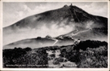 Nebelwolken an der Schneekoppe im Riesengebirge 1605 m ü.d.M. [Dokument ikonograficzny]