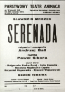 Serenada - afisz [Dokument życia społecznego]