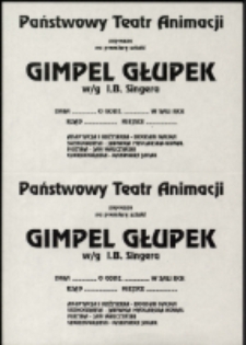 Gimpel Głupek - zaproszenie [Dokument życia społecznego]