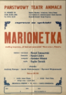 Marionetka - afisz [Dokument życia społecznego]
