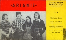 Druk reklamowy zespołu „Arianie”, występującego w Obornickim Ośrodku Kultury, ok. 1978 r.