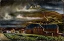 Riesengebirge. Gewitterstimmung an der Riesenbaude, 1394 m u. Schneekoppe, 1605 m ü. M. [Dokument ikonograficzny]