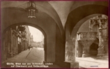 Görlitz, Blick aus den Schonhof - Lauben auf Obermarkt und Rathaustreppe [Dokument ikonograficzny]