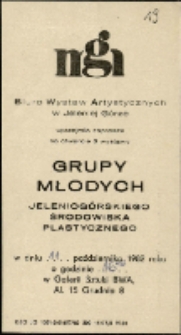 3 Wystawa Grupy Młodych jeleniogórskiego środowiska plastycznego - zaproszenie [Dokument życia społecznego]