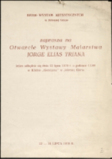 Jorge Elias Triana (Kolumbia). Malarstwo - katalog [Dokument życia społecznego]