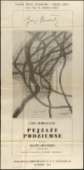 Pejzaże podziemne. Jerzy Rosołowicz : pokaz telehydrografików dedykowanych rodzinie, przyjaciołom, znajomym i nieznajomym - plakat [Dokument życia społecznego]