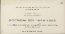 Socrealizm 1949-1955 - zaproszenie [Dokument życia społecznego]