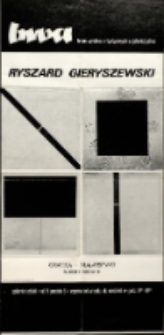 Ryszard Gieryszewski. Grafika, malarstwo - plakat [Dokument życia społecznego]