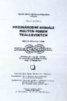 Mezinárodní Bienále Malých Forem Tkalcovských - afisz [Dokumenty życia społecznego]