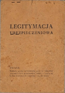 Legitymacja ubezpieczeniowa Wacława Urbańskiego, wydana 20 września 1957 roku przez Trzebnickie Zakłady Wielobranżowe Przemysłu Terenowego w Obornikach Śląskich