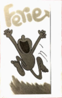 Plakat-rysunek na ferie zimowe w Obornickim Ośrodku Kultury, 1-14.02.1988 r. [Dokument ikonograficzny]