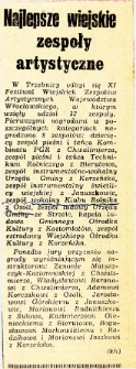 Wycinek prasowy z &bdquo;Gazety Robotniczej&rdquo; o zespole &bdquo;Osolanki&rdquo; na XI Festiwalu Wiejskich Zespoł&oacute;w Artystycznych Wojew&oacute;dztwa Wrocławskiego w Trzebnicy, 19-20.06.1976 r.