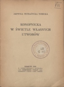 Konopnicka w świetle własnych utworów