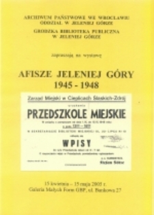 Afisze Jeleniej Góry 1945-1948