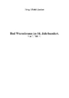 Bad Warmbrunn im 16. Jahrhundert [Dokument elektroniczny]