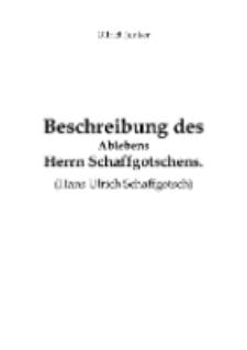 Beschreibung des Ablebens Herrn Schaffgotschens [Dokument elektroniczny]