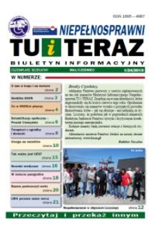 Niepełnosprawni Tu i Teraz : biuletyn informacyjny, 2010, nr 1 (34)