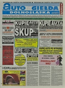 Auto Giełda Dolnośląska : regionalna gazeta ogłoszeniowa, 2002, nr 91 (927) [17.09]