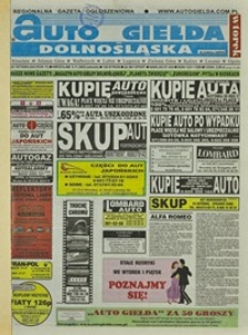 Auto Giełda Dolnośląska : regionalna gazeta ogłoszeniowa, 2002, nr 107 (943) [5.11]