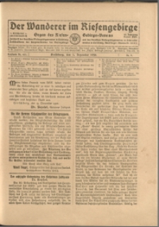 Der Wanderer im Riesengebirge, 1920, nr 9