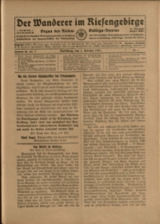 Der Wanderer im Riesengebirge, 1921, nr 1