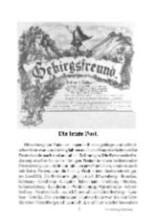 Die letzte Post (Hirschberg) [Dokument elektroniczny]