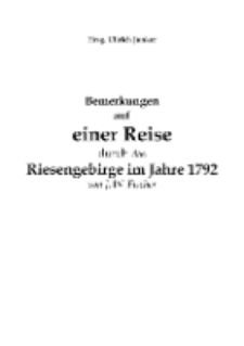 Bemerkungen auf einer Reise durch das Riesengebirge im Jahre 1792 [Dokument elektroniczny]