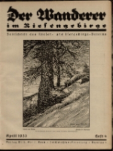 Der Wanderer im Riesengebirge, 1933, nr 4