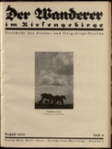 Der Wanderer im Riesengebirge, 1933, nr 8