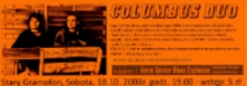 Ulotka informująca o koncercie zespołu Columbus Duo [Dokument życia społecznego]