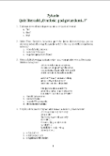 O miłości pod gwiazdami : [quiz literacki] - pytania [Dokument życia społecznego]