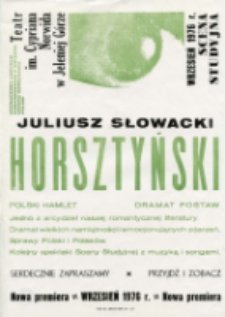 Horsztyński - afisz [Dokument życia społecznego]