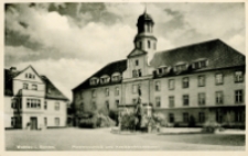 Wohlau i. Schles. Piastenschloss und Kreiswohlfahrtsamt [Dokument ikonograficzny]