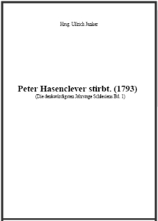 Peter Hasenclever stirbt. (1793) [Dokument elektroniczny]