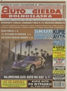 Auto Giełda Dolnośląska : regionalna gazeta ogłoszeniowa, 2003, nr 27 (989) [17.03]