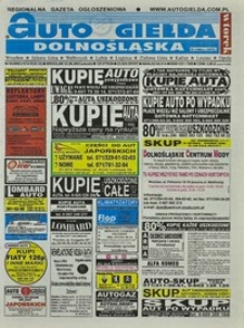 Auto Giełda Dolnośląska : regionalna gazeta ogłoszeniowa, 2003, nr 54 (1016) [3.06]