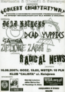 Plakat informujący o koncercie charytatywnym [Dokument życia społecznego]